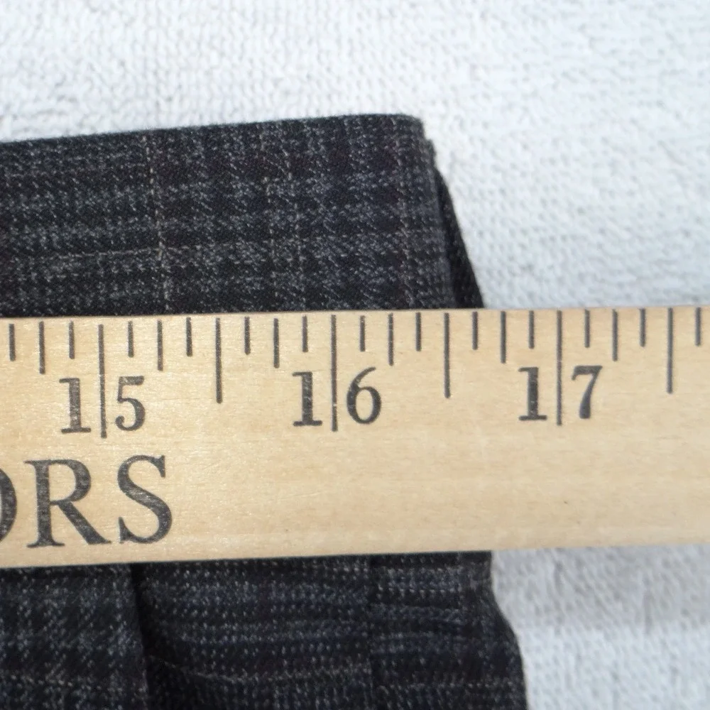 Murano Alex‎ Fit Mens 32x30 Charcoal Gray Glen Plaid Check Dress Pants Trousers